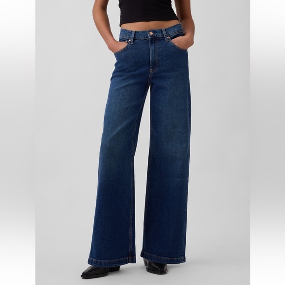 GAP Denim - GAP High Rise astride Dark Blue Jeans 10L